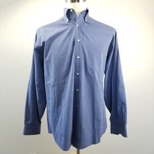Tommy Hilfiger Vintage Hong Kong  Blue White Button Down Excellent! Size 16